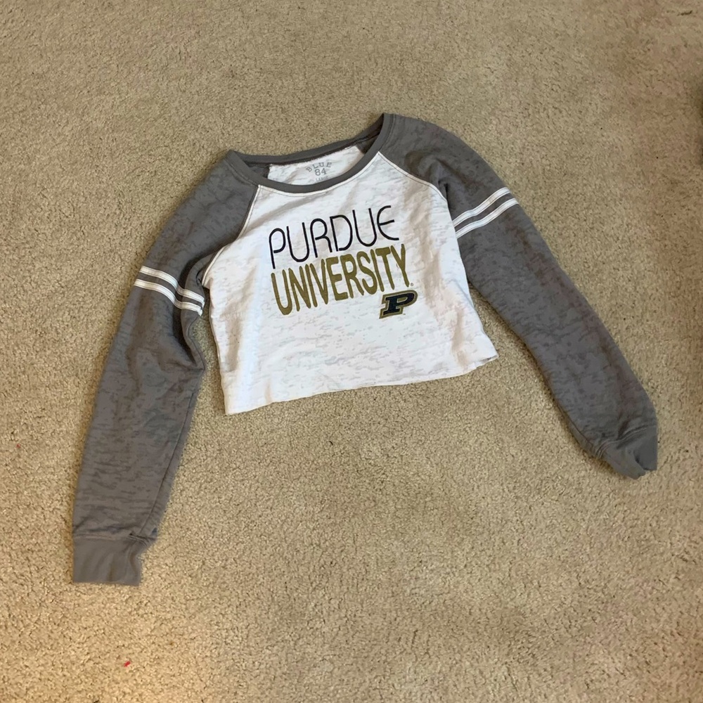 Cropped Purdue Crewneck